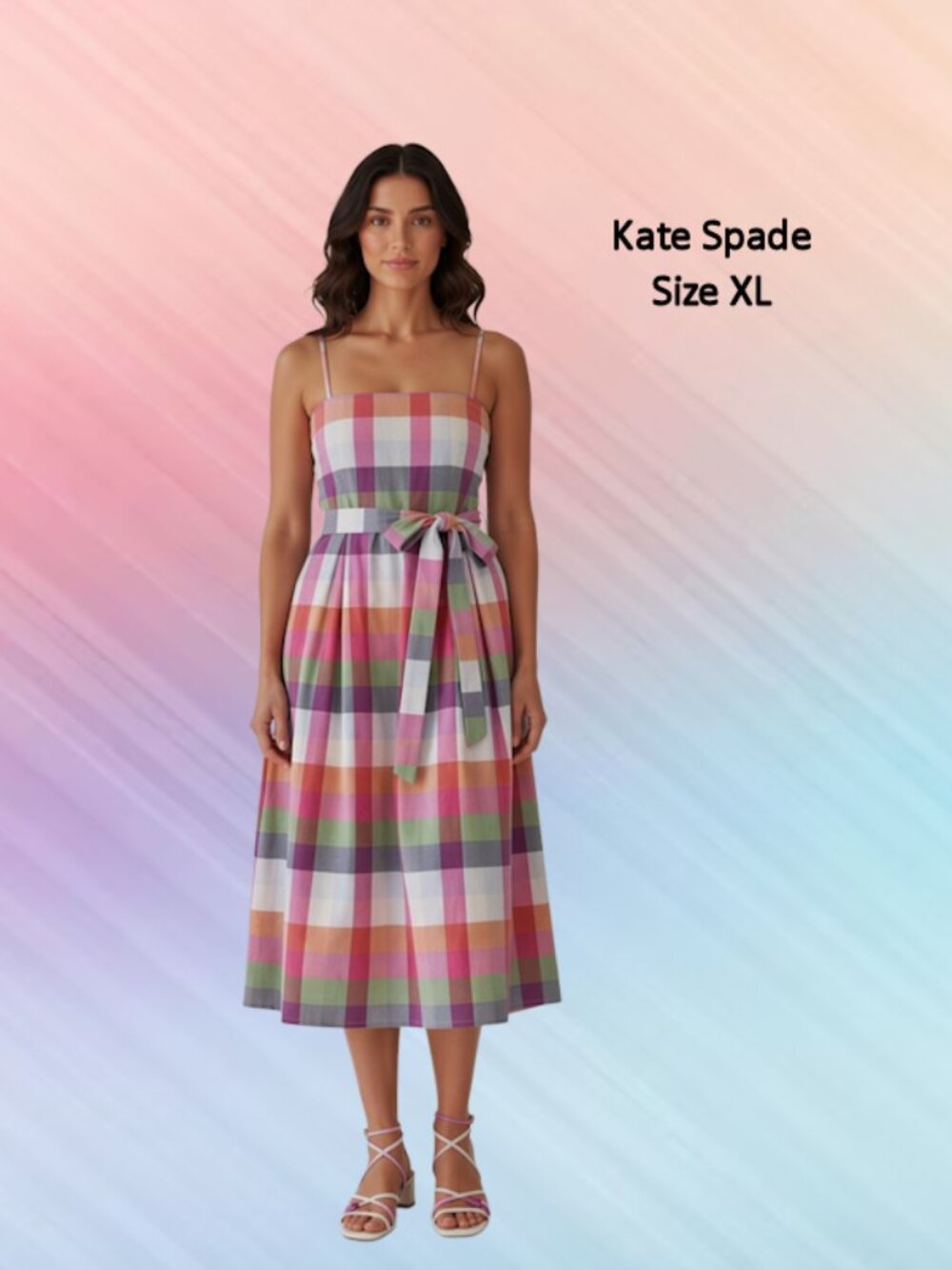 Kate spade size XL women dress maxi adjustable spaghetti straps